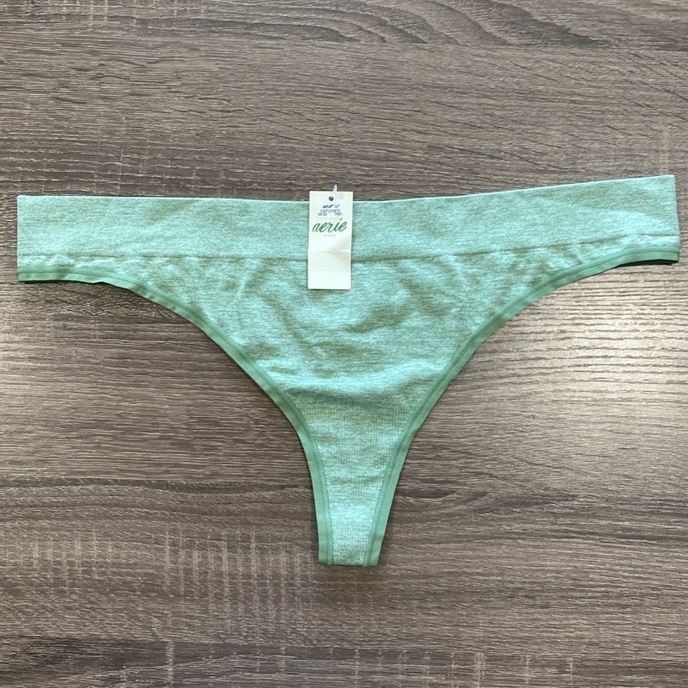 NWT - Aerie Seamless Thong Panties - Heather Jade (Green) - XXL